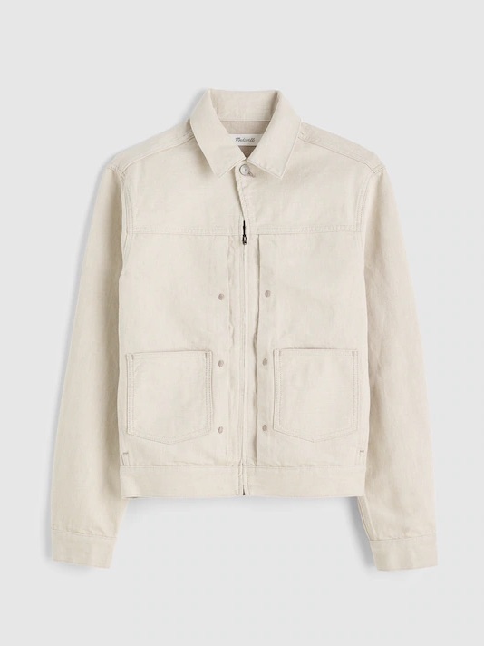 Madewell Denim Zip-Front Trucker Jacket In Holbrook Wash Size Xl Nwt $178 Nz143 — image 6 of 8